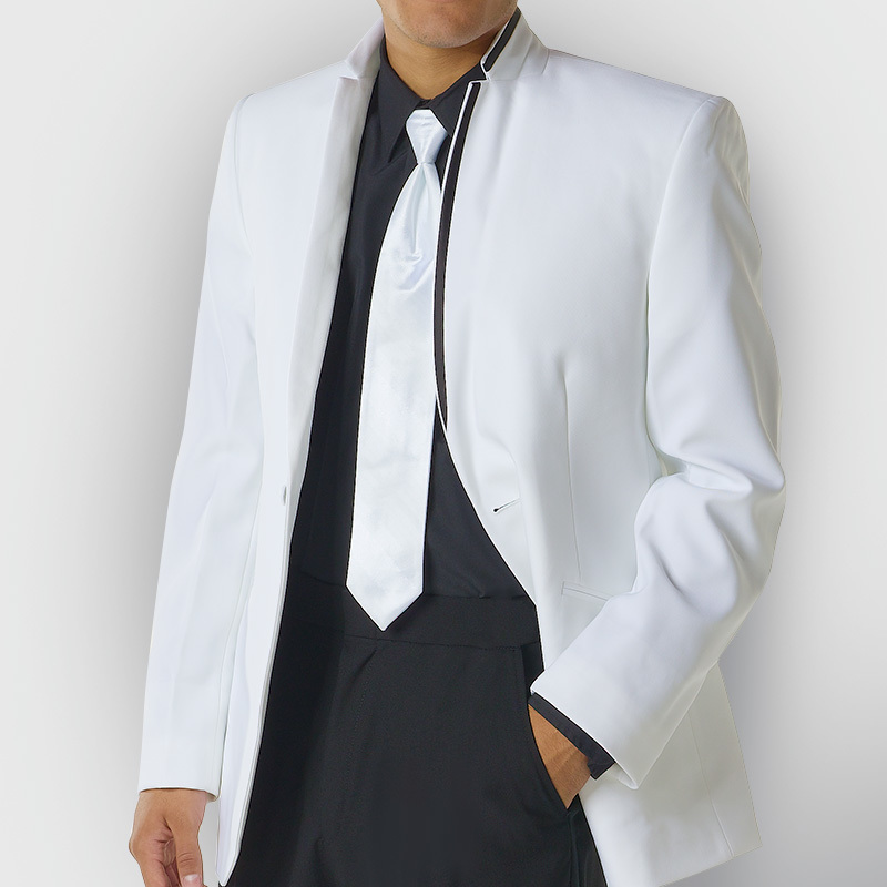 White Illusion Black Lined Tux