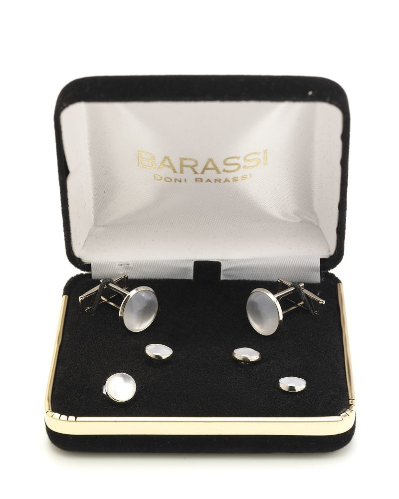 Silver on Studs and Cufflinks
