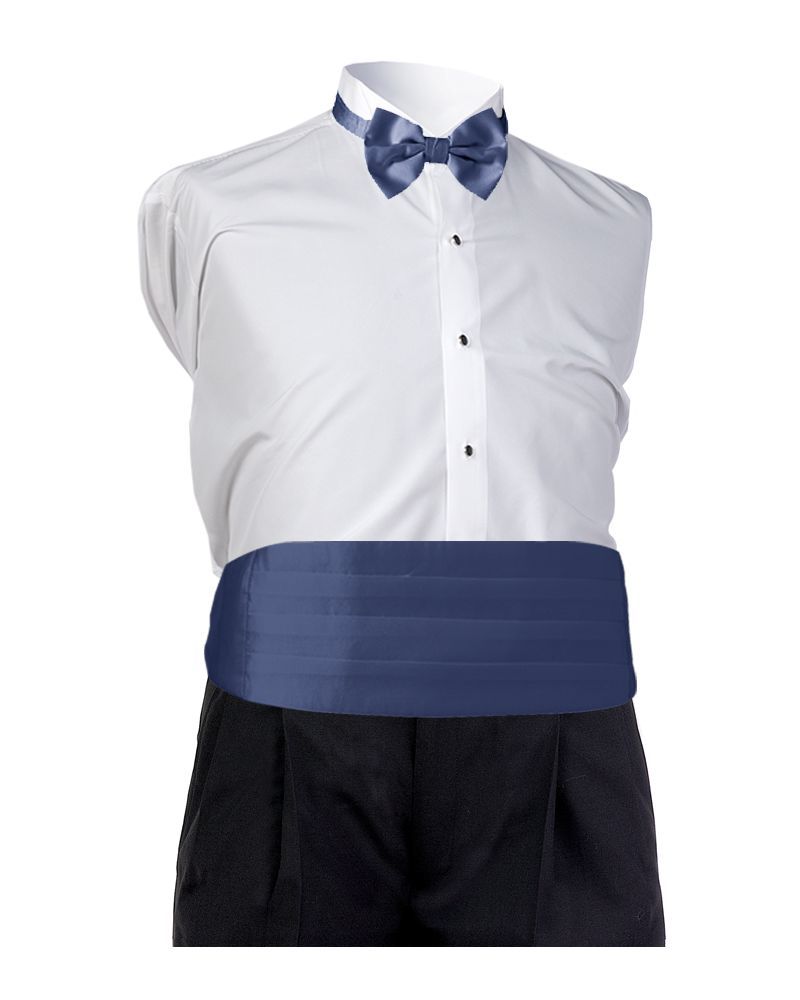 Navy Satin Cummerbund